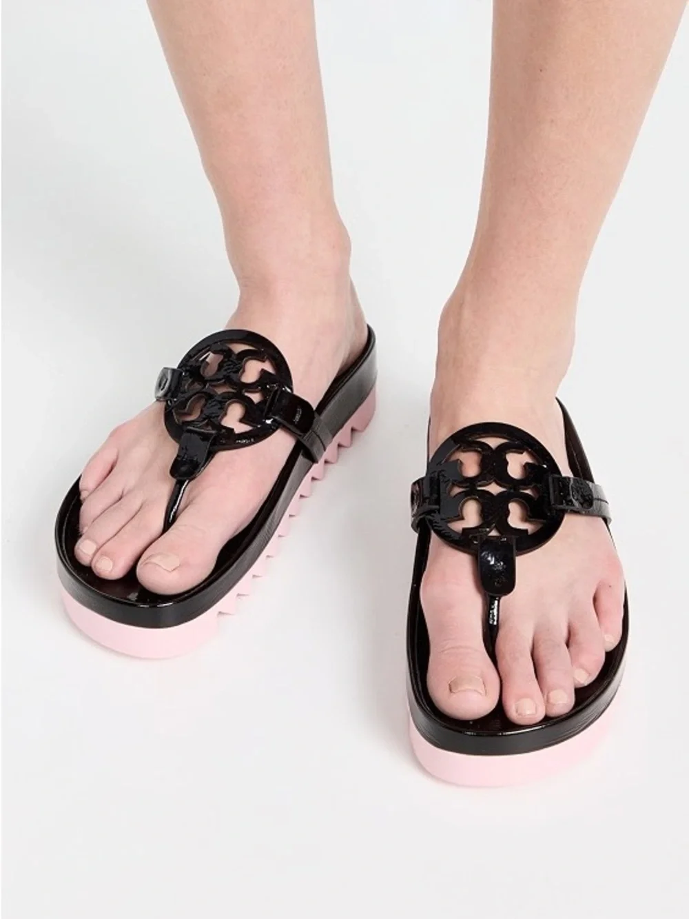 Tory Burch Miller Cloud Lug Sandals Size 8.5 - Picture 9 of 10